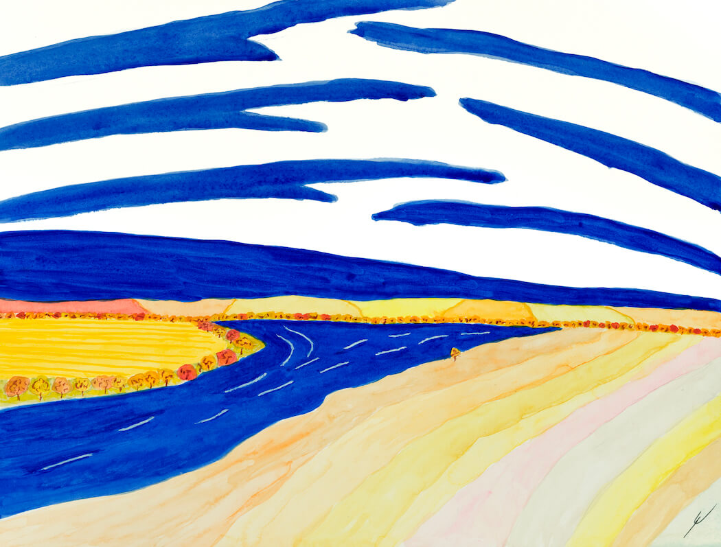 Autumn Hills Above Missouri River, North Dakota