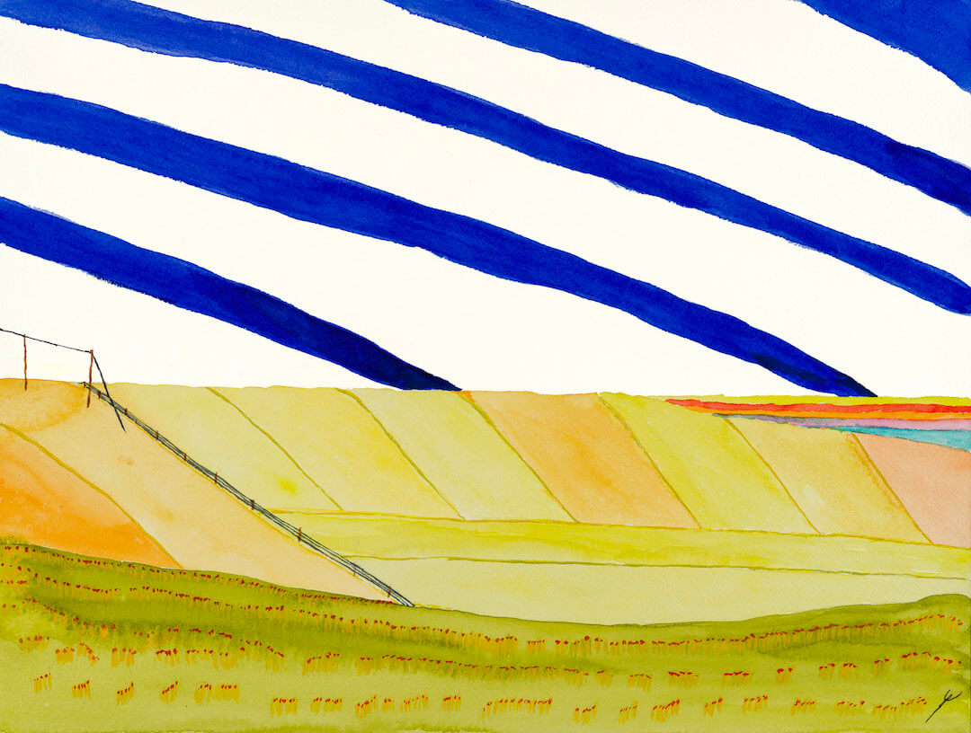 Autumn Fields and Fence, McLean County, North Dakota