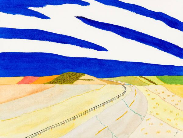 Country Road Through Hills, North Dakota