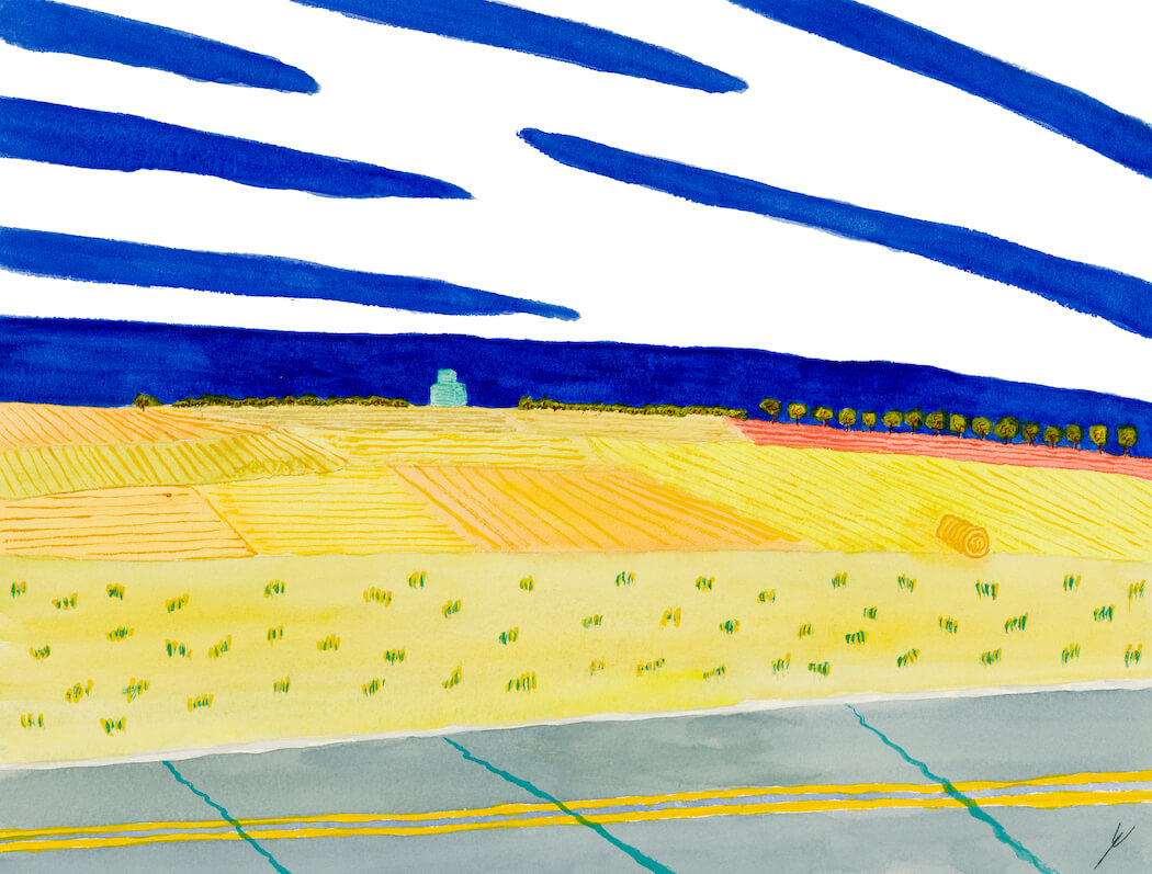 Fields and Grain Elevator, Turtle Lake, North Dakota