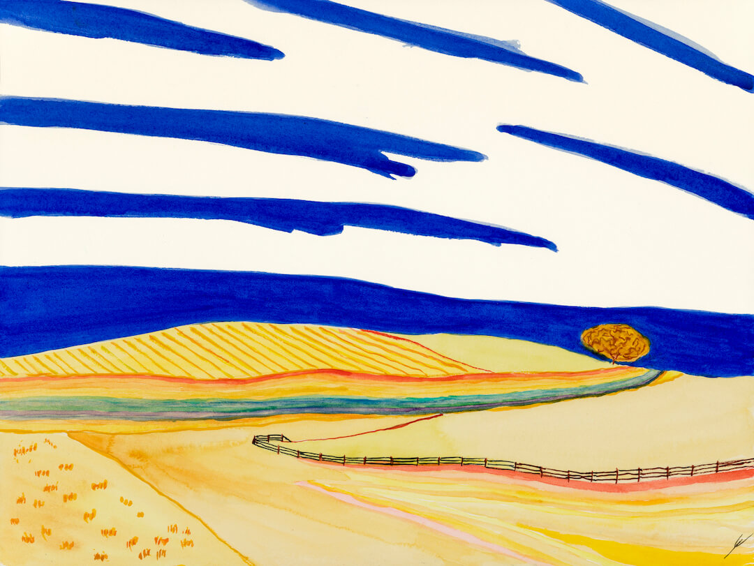 Fields and Stream in Autumn, North Dakota