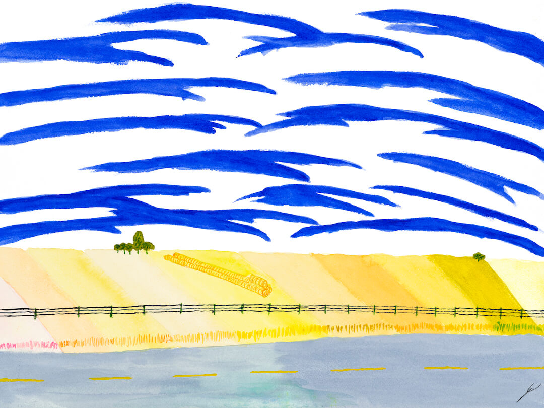 Hay Bales and Open Skies, North Dakota