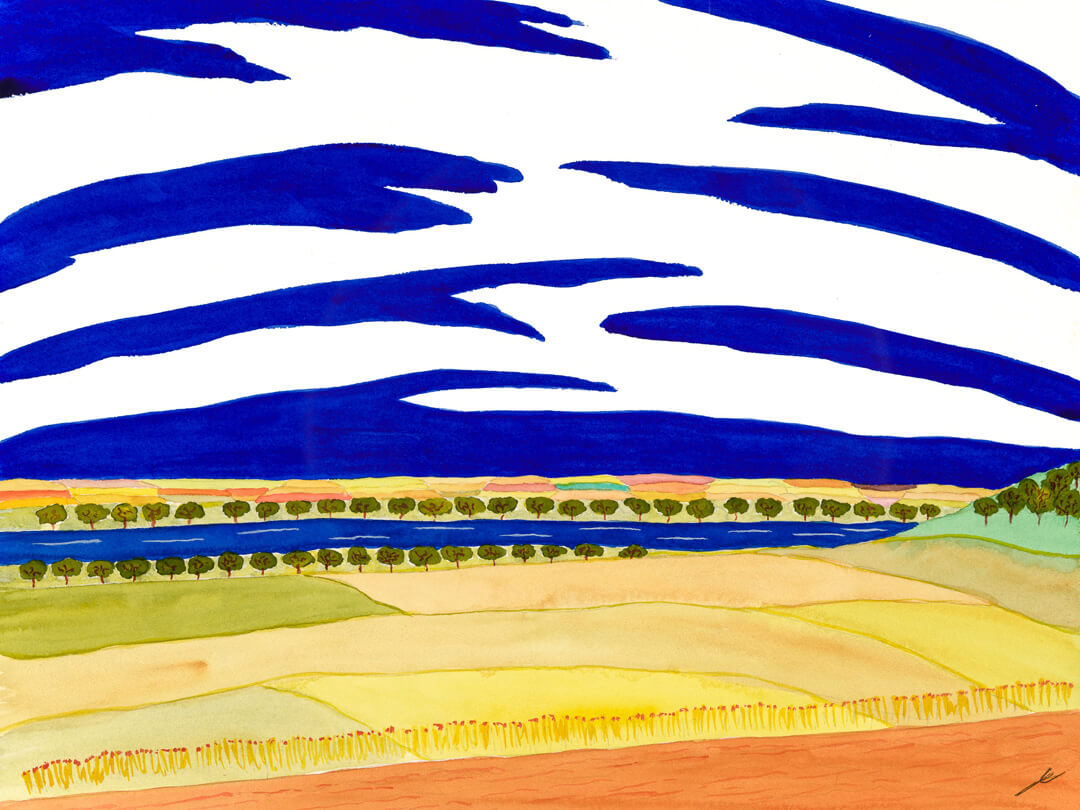 Missouri River in July, North Dakota