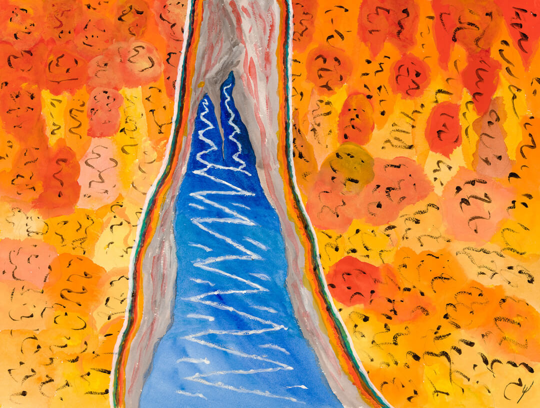 Mountain Cataract in Autumn