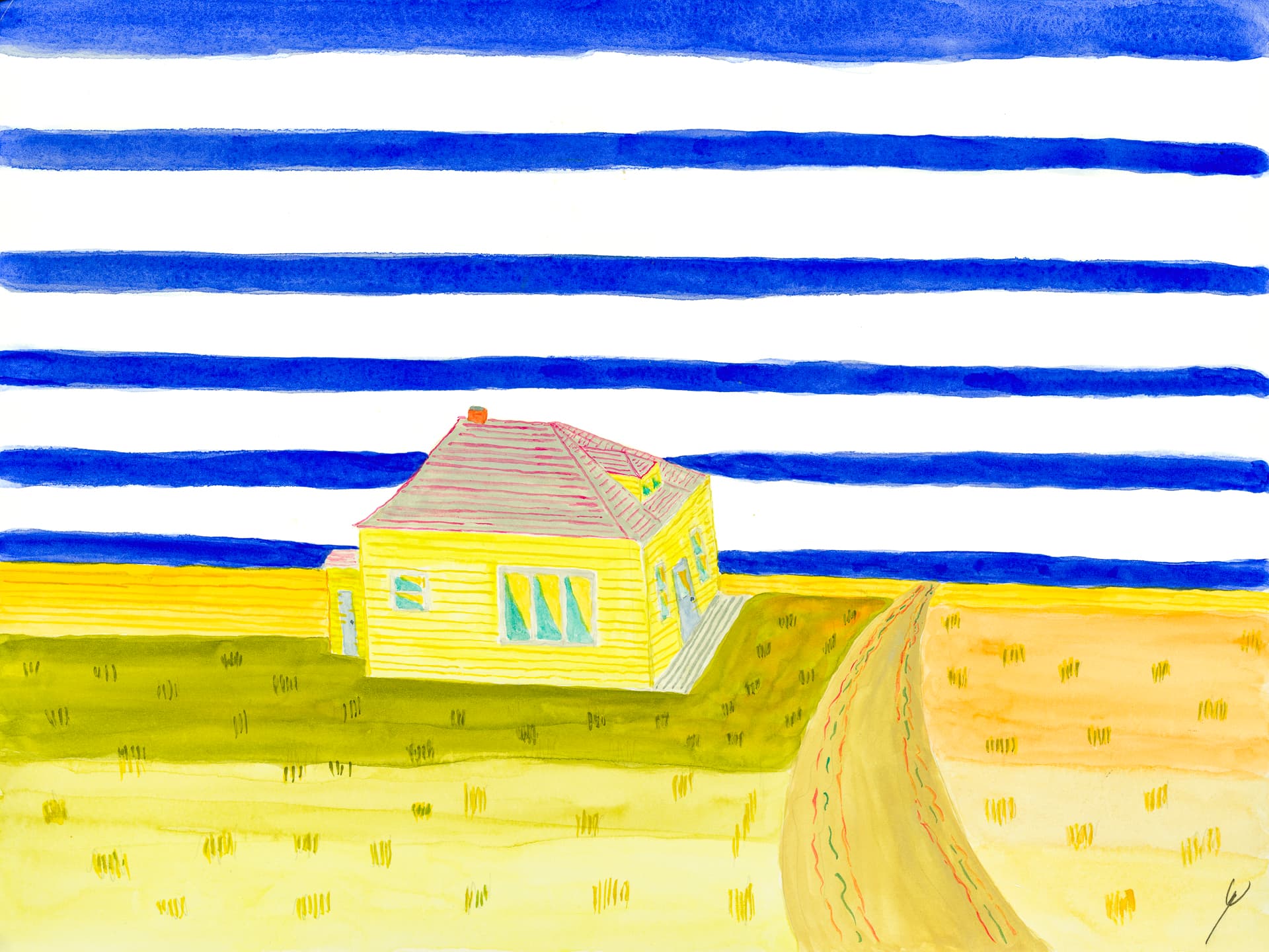 Old Yellow Farmhouse, Burleigh County, North Dakota