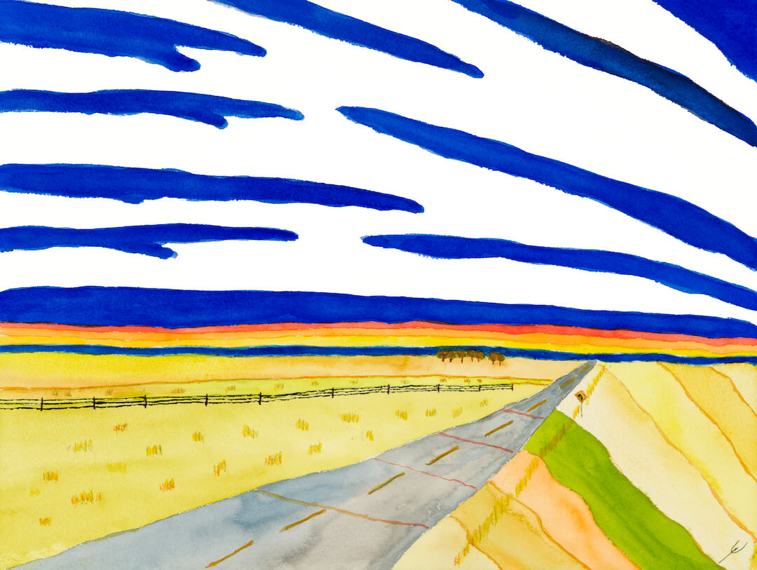 Road Near the River, North Dakota