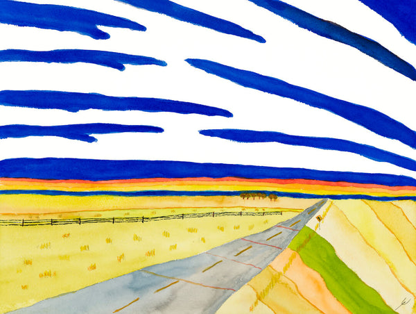 Road Near the River, North Dakota