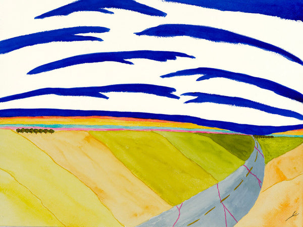 Road Through Hills, North Dakota