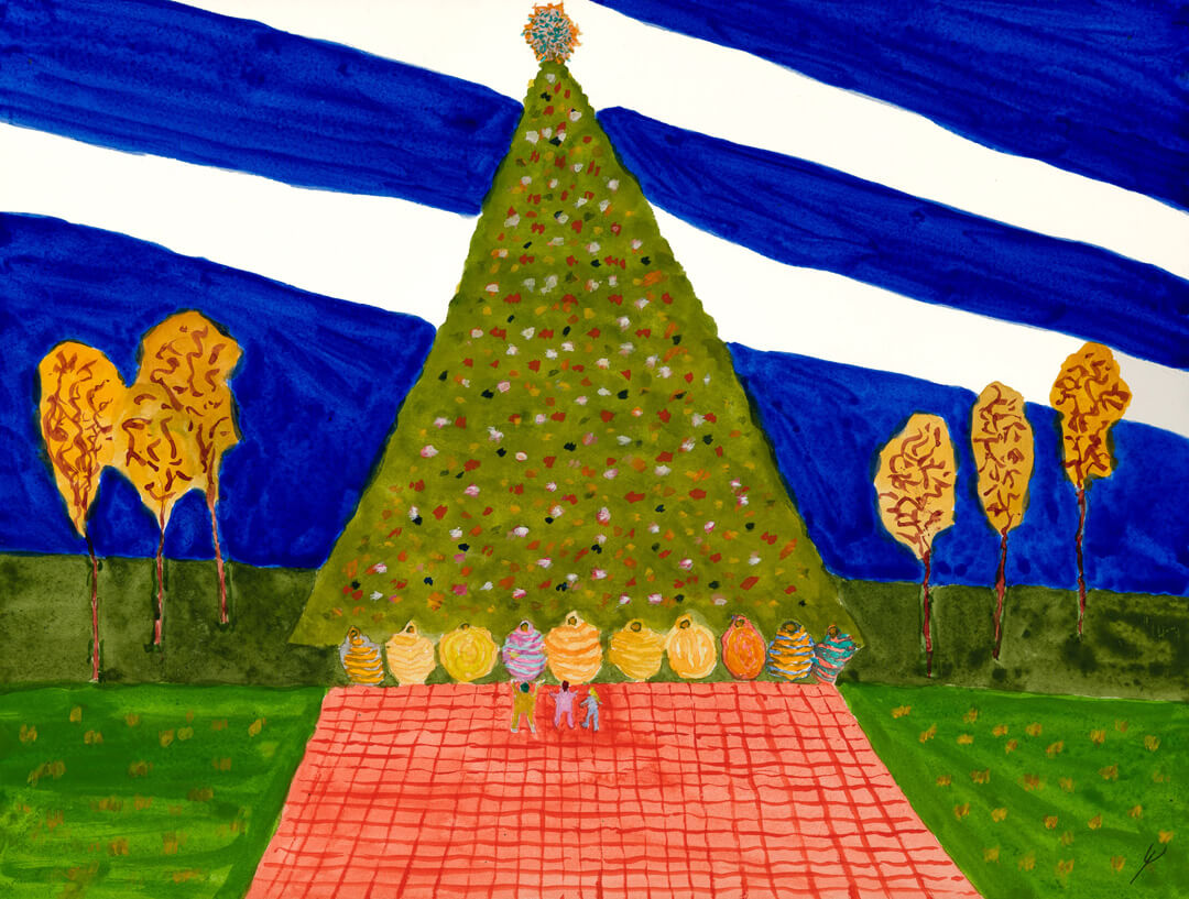 Three Kids Greet Christmas in Dallas