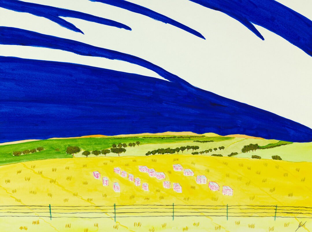 Beehives and Hillsides, Western North Dakota