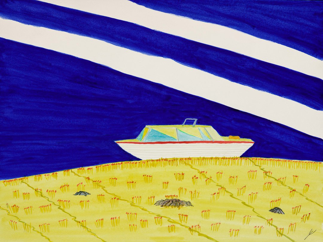 Boat on the Prairie, North Dakota