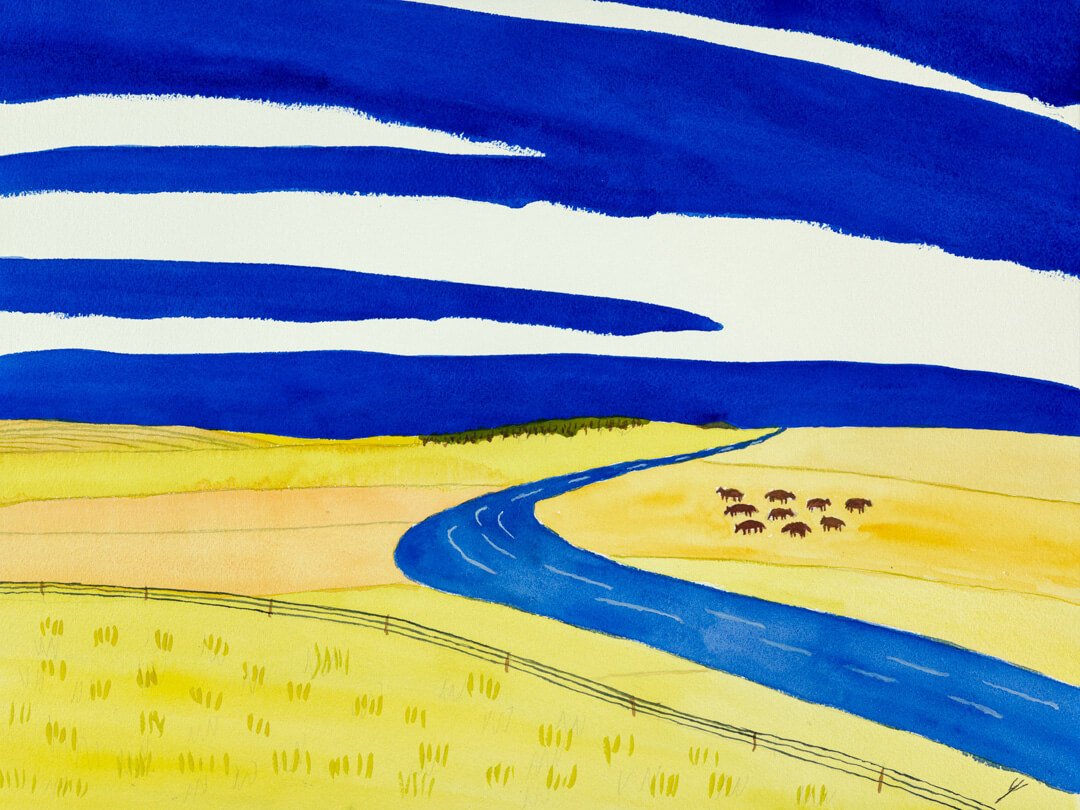 Cattle Near a Stream, Morton County, North Dakota