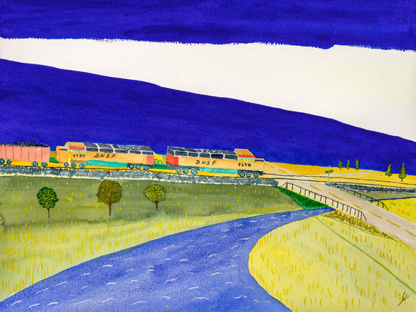 Country Railroad Crossing, North Dakota