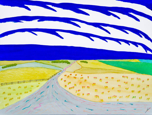 Country Road and Hills, North Dakota