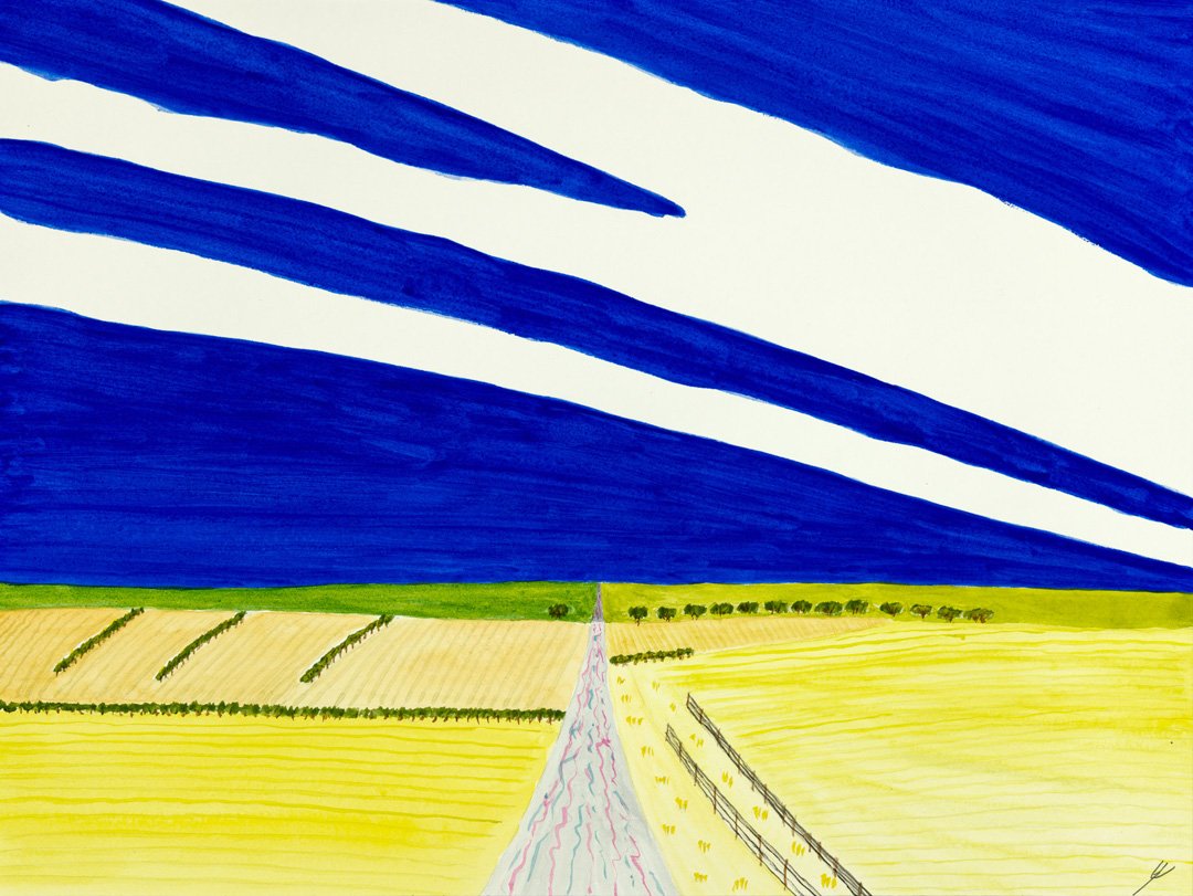 Country Road on Sunny Day, North Dakota