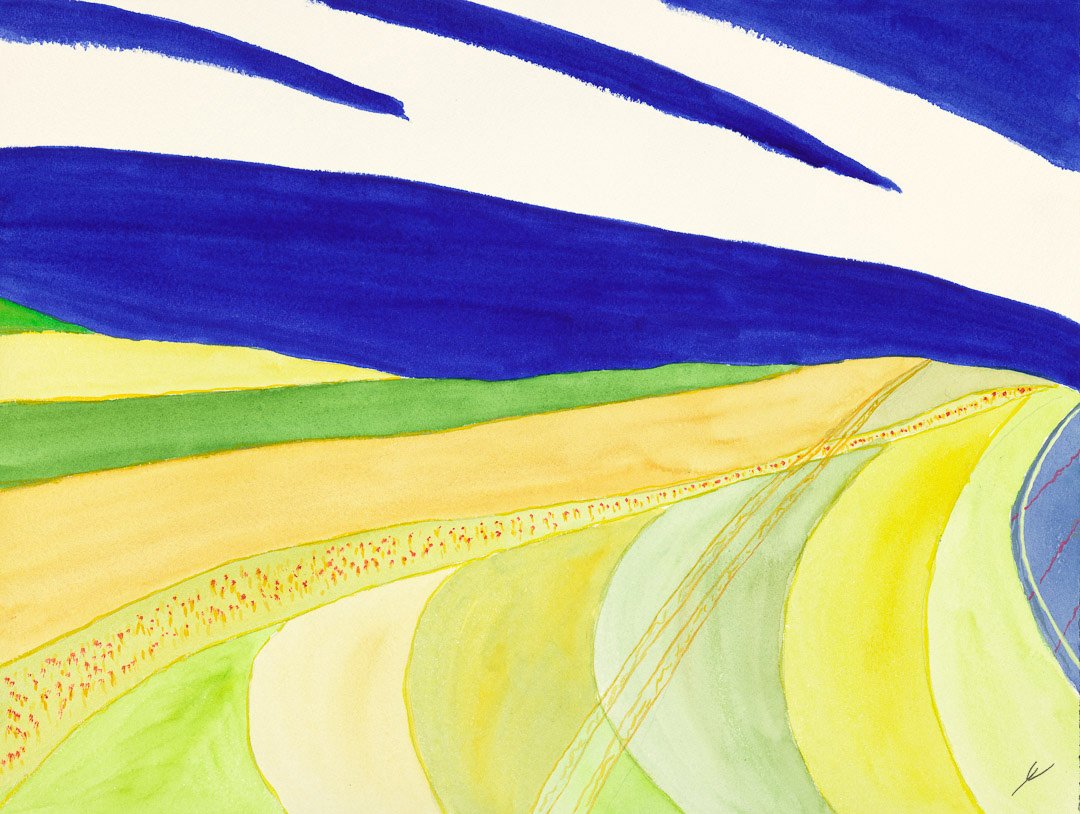 Crossing the Fields, North Dakota