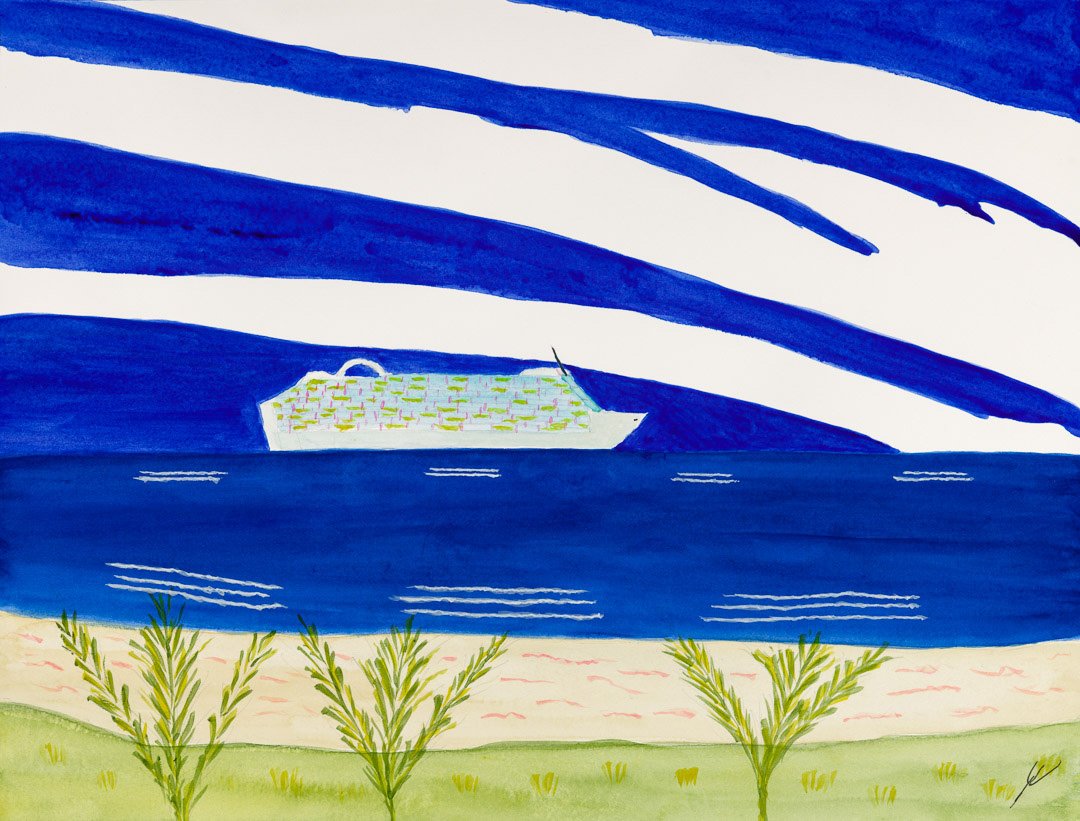 Cruise Ship Leaving Kaua’i