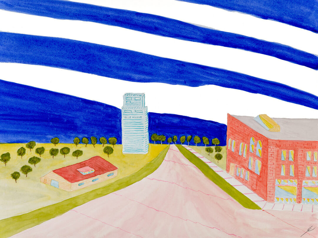 Ellendale Opera House and Grain Elevator, North Dakota