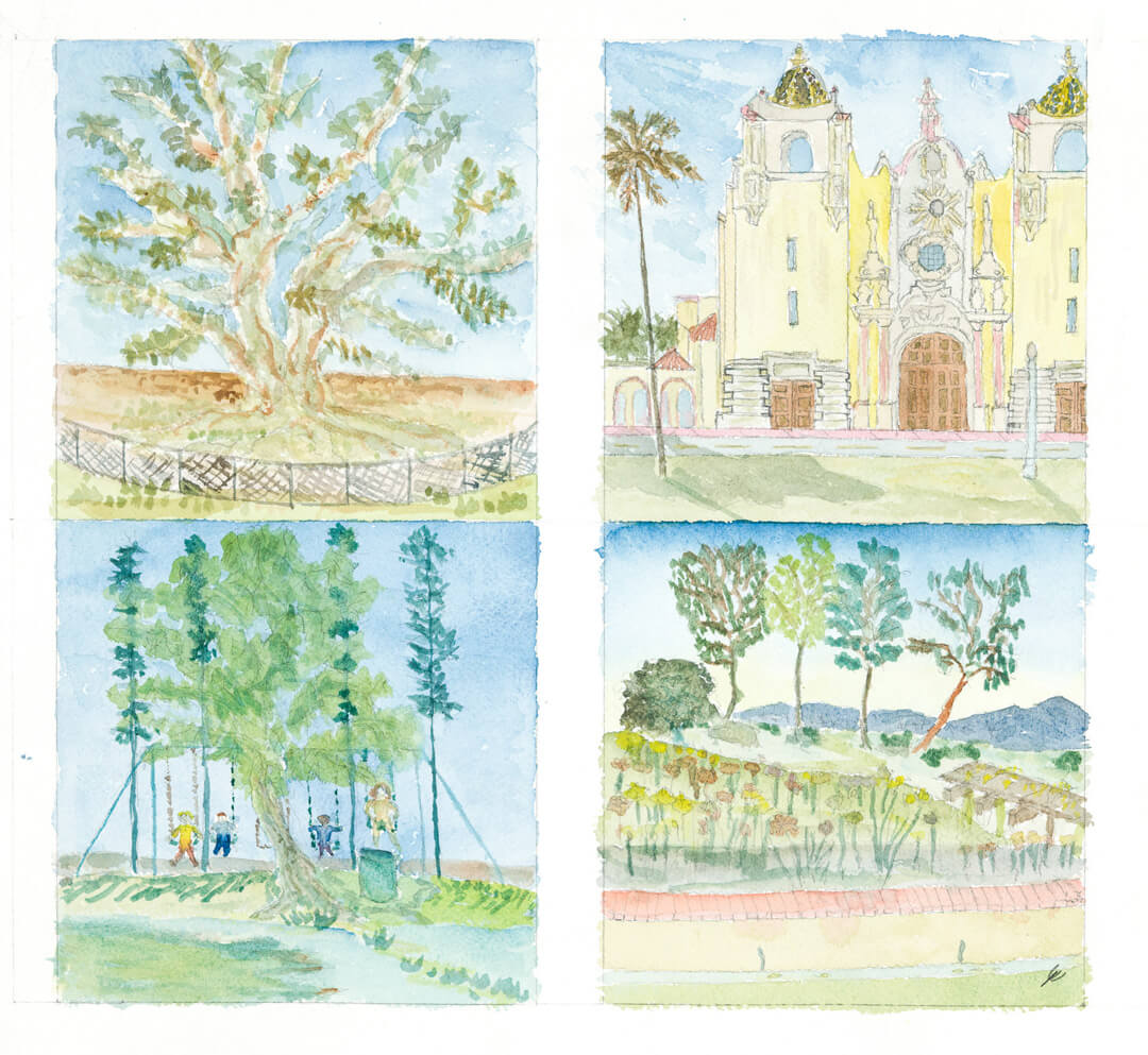 Four Untitled Watercolors for "A Winter Garden"