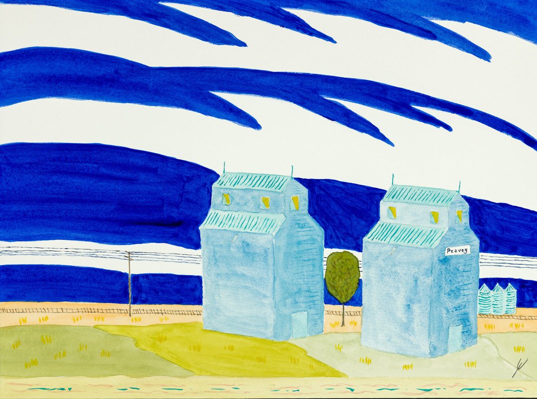 Grain Elevators Near Garrison, North Dakota