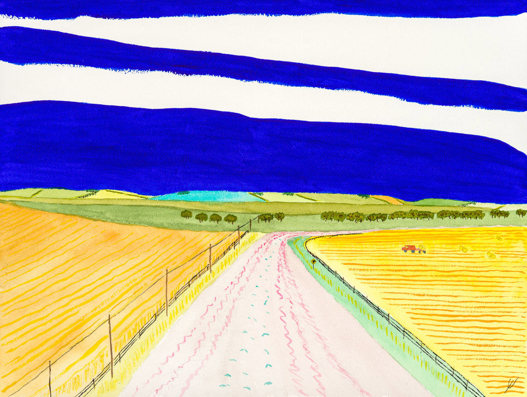 Hayfields In Autumn, North Dakota