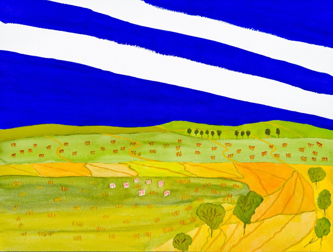 Hills and Beehives, North Dakota