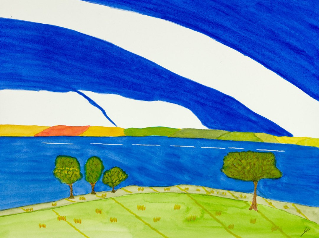 Lake Sakakawea in June, North Dakota