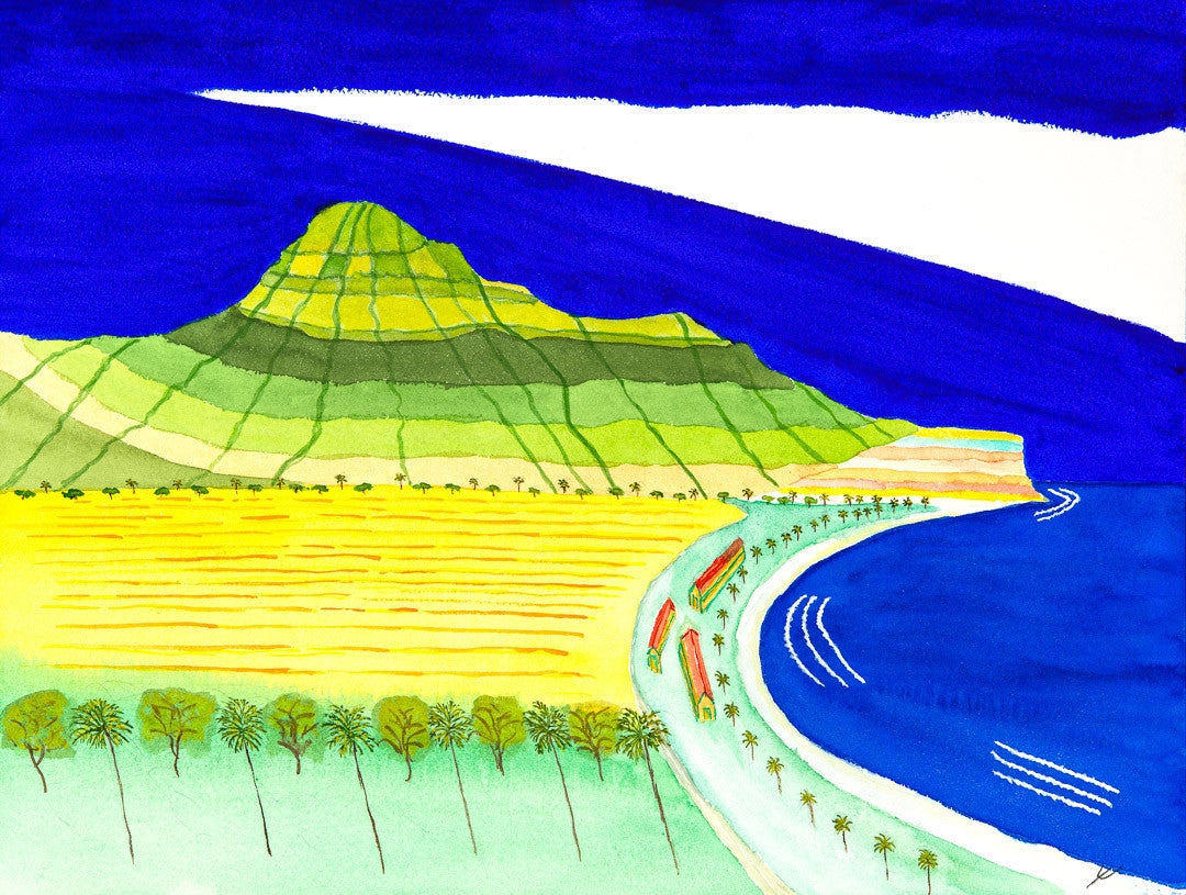 Mount Haupu in Late Night