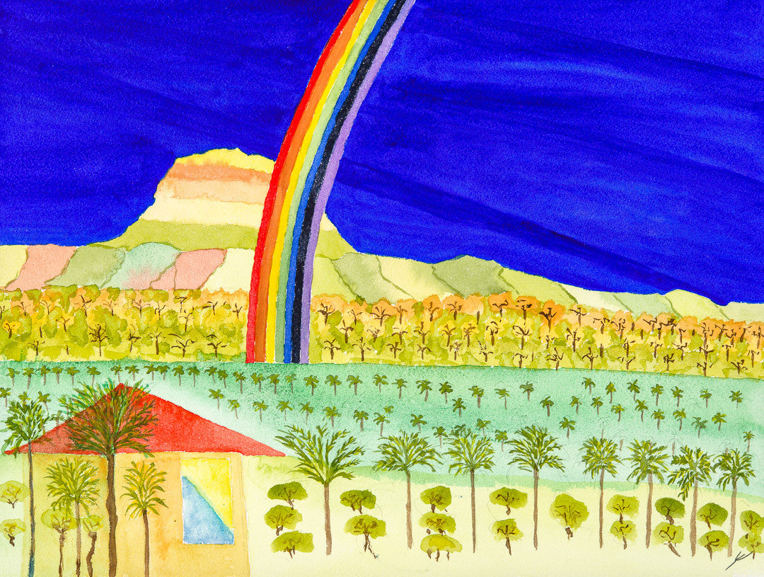 Rainbow Over Mount Haupu