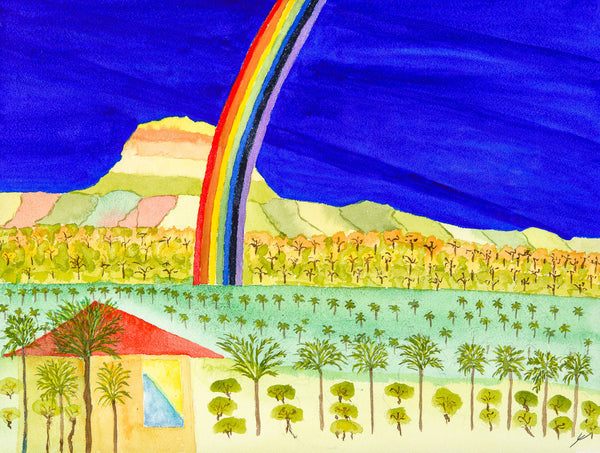 Rainbow Over Mount Haupu