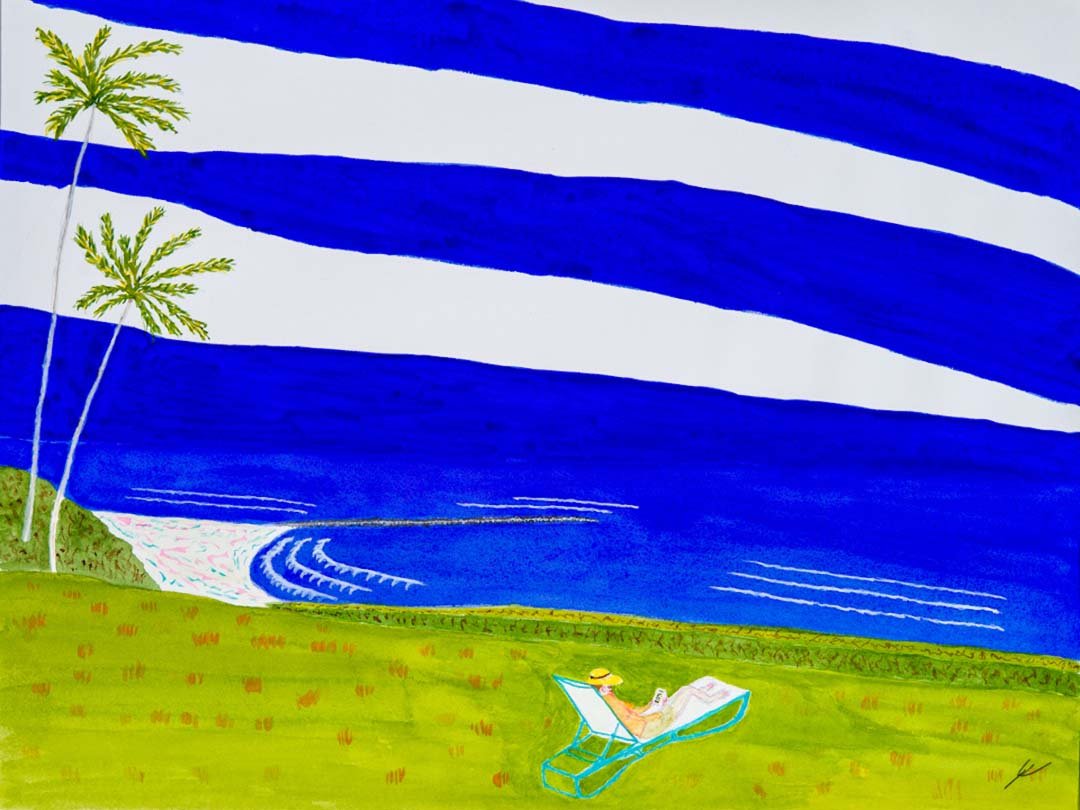 Reader in Chaise Lounge, Kaua'i