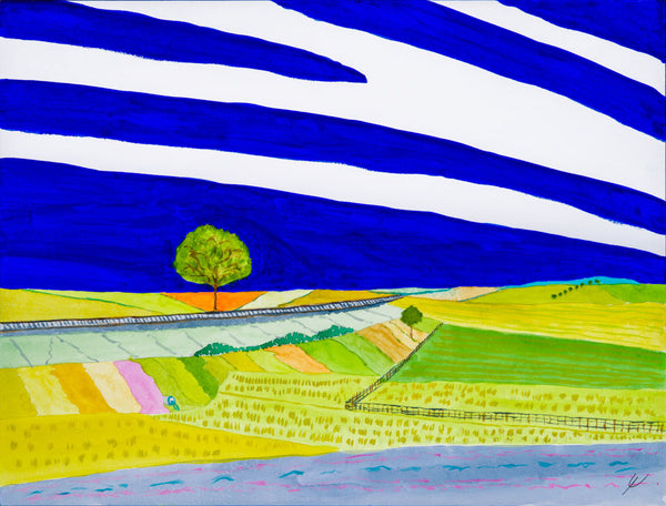 Road, Tracks, and Fence, North Dakota