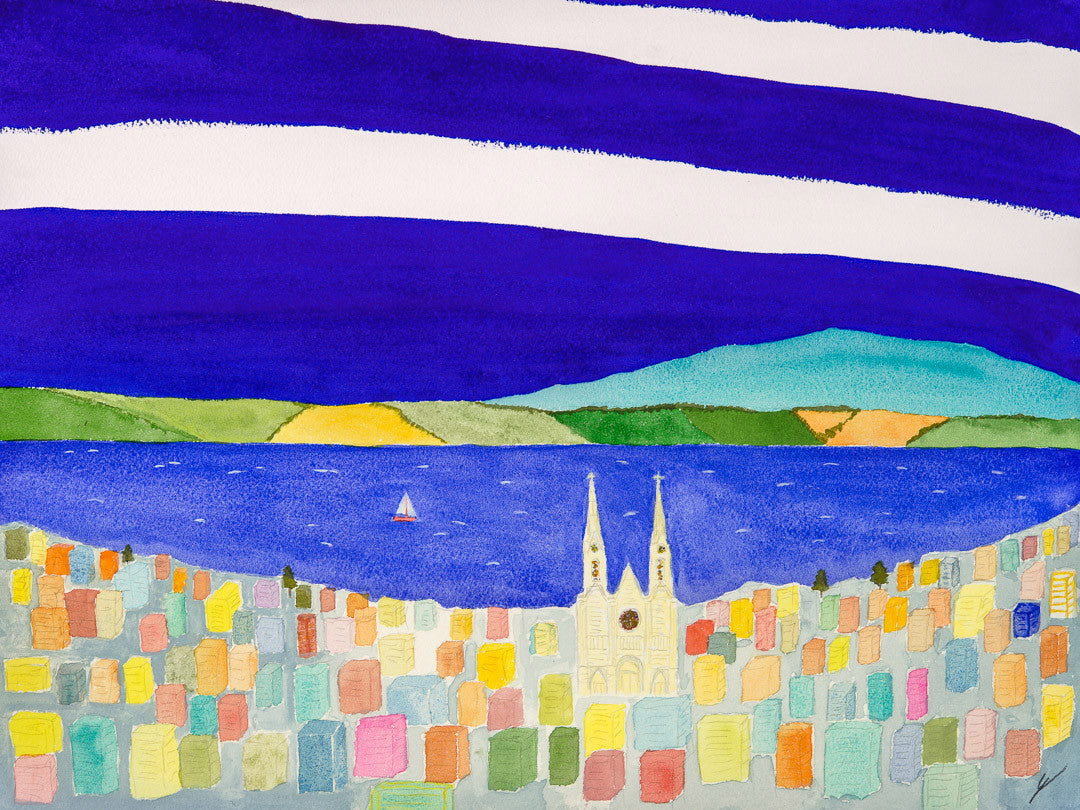 Saints Peter and Paul Church and San Francisco Bay