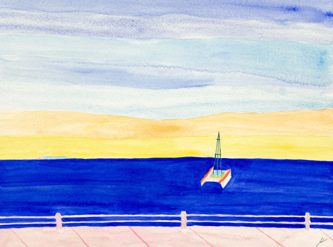 Sunset off Waikiki, Hawaii