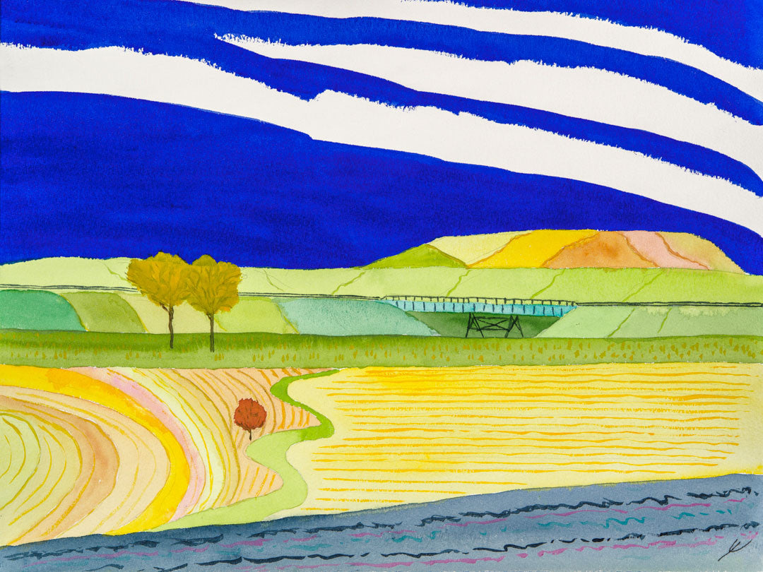 Train Trestle in Autumn, North Dakota