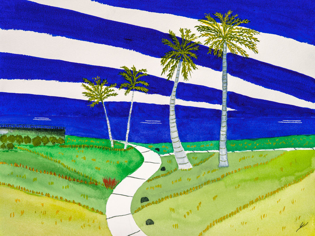 Two Paths and Four Palm Trees, Kaua’i