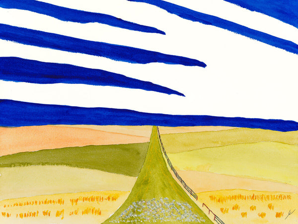 Grassy Road in Summer, North Dakota