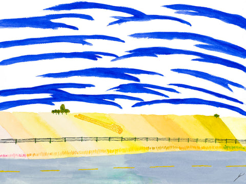 Hay Bales and Open Skies, North Dakota