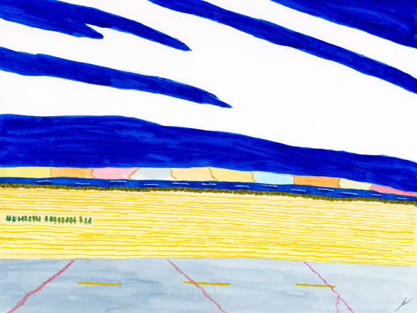 High Bluffs Above the Missouri River, North Dakota - A Watercolor Painting by Bro Halff