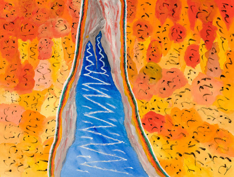 Mountain Cataract in Autumn