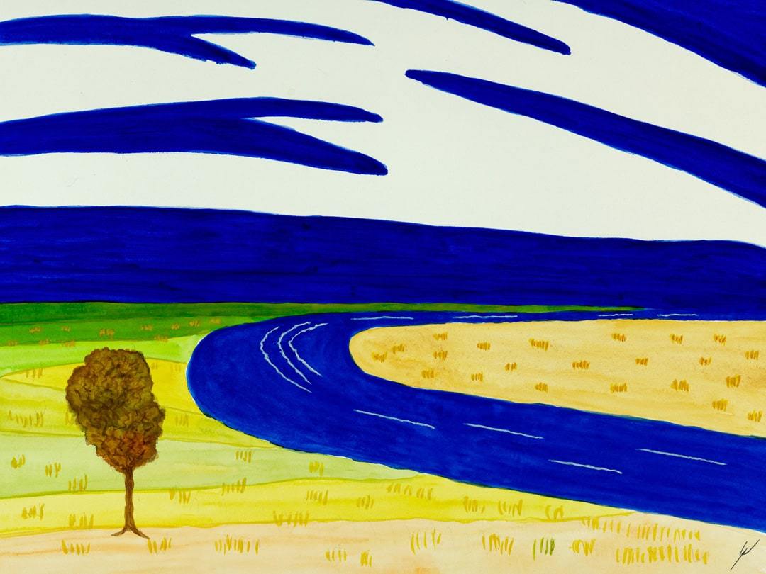 Autumn Tree by the Missouri River, North Dakota