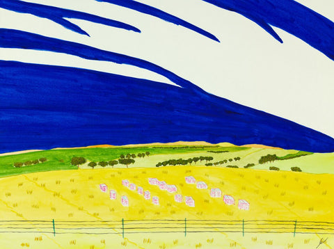 Beehives and Hillsides, Western North Dakota