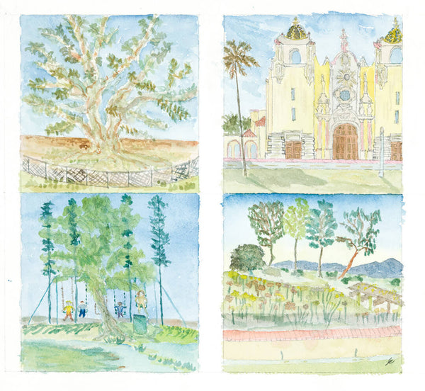 Four Untitled Watercolors for "A Winter Garden"