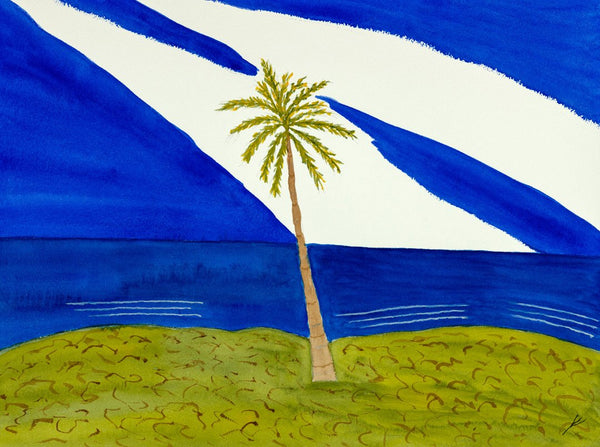 Palm Tree and Open Ocean, Kaua’i
