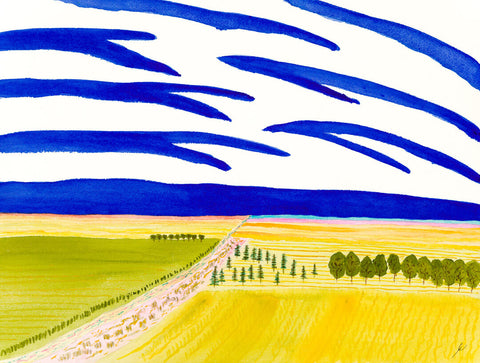 September Fields and Road, North Dakota