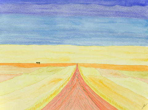 Summer Road at Sunset, North Dakota