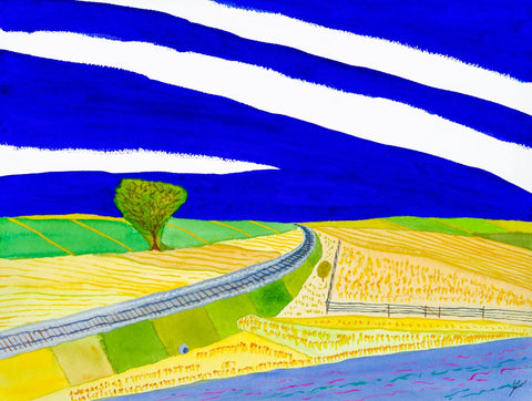 Train Tracks and Fields, North Dakota